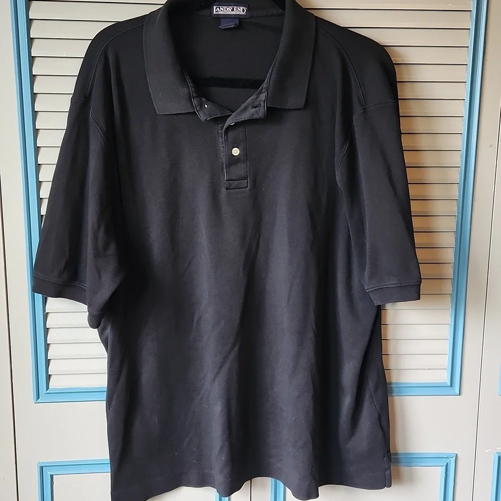 Lands’ End Black Men’s Polo